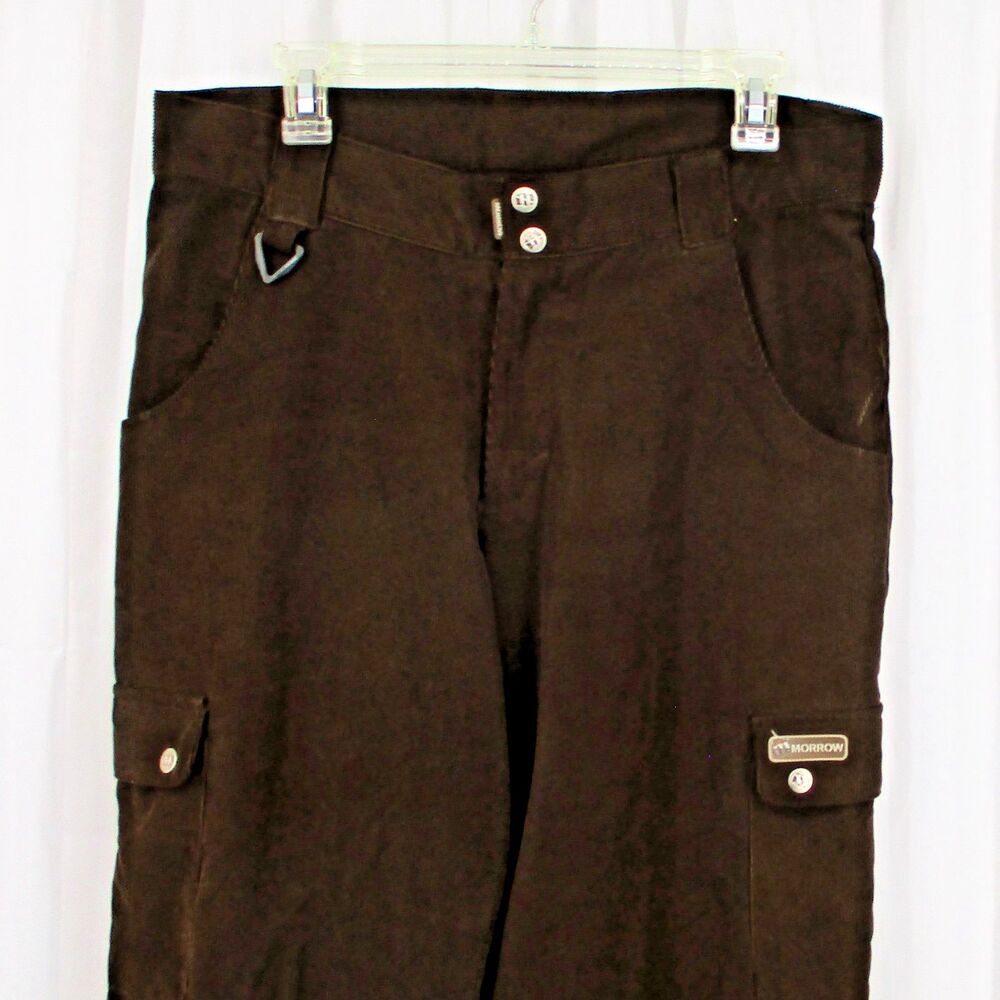 Vintage Morrow Corduroy Snowboard Pants Mens Large Brown Cargo Ski Snow Pants L